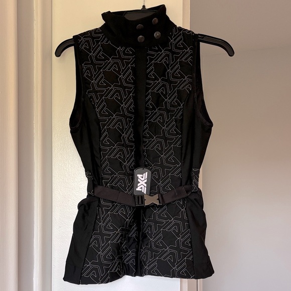 PXG Black Sleeveless Vest with Belt (NWT) - Picture 1 of 11